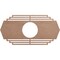 Ekena Millwork Chrysler Wood Fretwork Pierced Ceiling Medallion, Wood (Paint Grade), 22"W x 11"H x 5 3/4"ID x 3/8"T CMWP22X11X0375CSMF - alternate 1